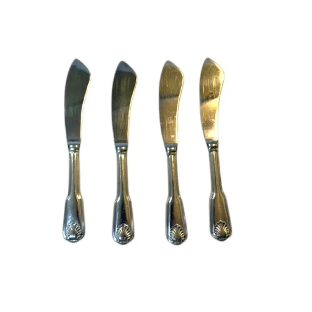 Towle London Shell Butter Spreaders Stainless Germany Set of 4